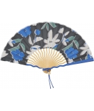 Coffret Éventail Japonais Avec Étui Bleu- WPC