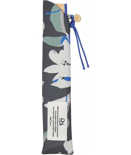 Coffret Éventail Japonais Avec Étui Bleu- WPC