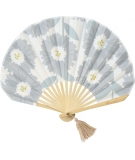 Éventail Japonais Avec Étui Gris - WPC