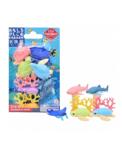 Set De Gommes Japonaises Aquarium - IWAKO