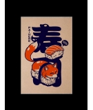 Carte Postale Sushi Fox - PAIHEME STUDIO