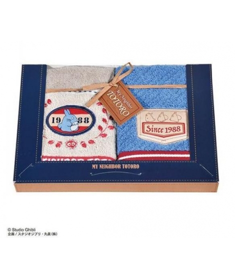 Coffret 2 Serviettes Totoro Denim 100% coton - GHIBLI