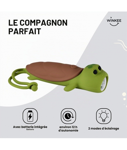 Lampe De Poche Silicone Tortue Rechargeable - WINKEE