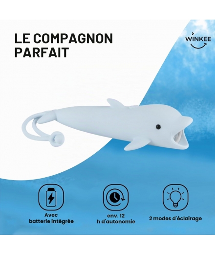 Lampe De Poche Silicone Dauphin Rechargeable - WINKEE