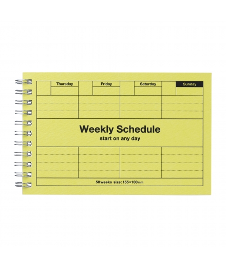 Semainier Perpétuel Weekly Schedule - MARK'S