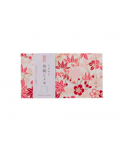 Mini Bloc Notes Yuzen Washi Momiji Rouge - SHOGADO