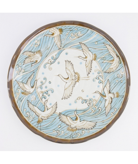 Assiette Japonaise Grue 24.7cm - TOKYO DESIGN