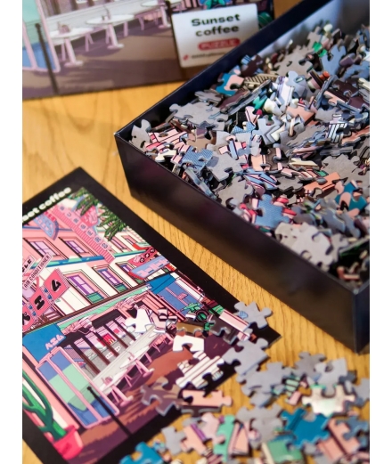 Puzzle 1000 Pièces Sunset Coffee - PAIHEME STUDIO