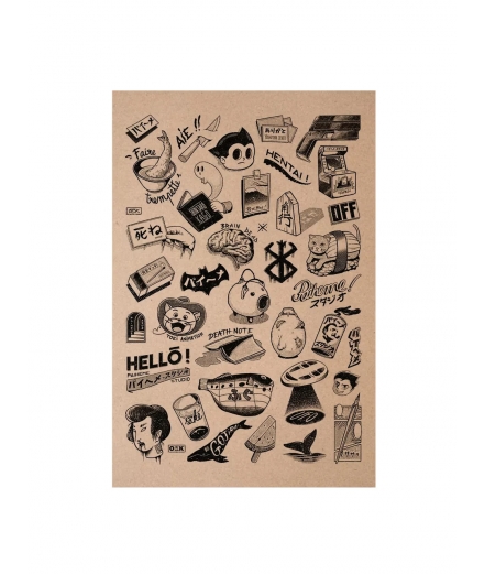 Carte Postale Japanese Tattoo - PAIHEME STUDIO