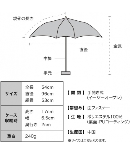Parapluie IZA compact + 100% UV - WPC